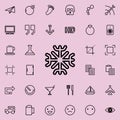 snowflake outline icon. Detailed set of minimalistic line icons. Premium graphic design. One of the collection icons for websites, Royalty Free Stock Photo