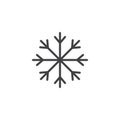 Snowflake outline icon