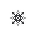 Snowflake outline icon