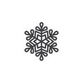 Snowflake outline icon