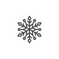 Snowflake outline icon