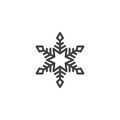 Snowflake outline icon