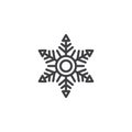 Snowflake outline icon