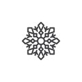 Snowflake outline icon