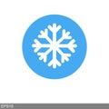 Snowflake outline icon on white background