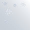 Snowflake pattern on paper background 3d surround