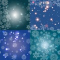 Snowflake Pattern. Seamless vector texture. Christmas and new year concept