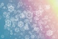 Snowflake in pink and blue color abstract background Royalty Free Stock Photo