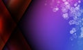 Snowflake on purple blue color Christmas field Royalty Free Stock Photo