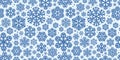 Snowflake seamless background. Vintage winter pattern. Christmas vector