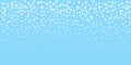 Snowflake seamless falling flat design. Falling snow flat illustration. Stock template