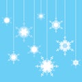 Snowflake seamless pattern