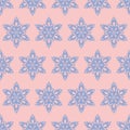 Snowflake seamless pattern. Christmas background.