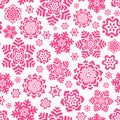 Snowflake seamless pattern