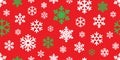 Snowflake seamless pattern Christmas vector snow Xmas Santa Claus scarf isolated cartoon repeat wallpaper tile background illustra Royalty Free Stock Photo