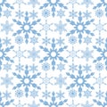 Snowflake seamless pattern Merry Christmas and Happy New Year winter holiday background decorative paper vector Royalty Free Stock Photo