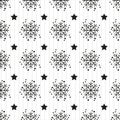 Snowflake seamless pattern Merry Christmas and Happy New Year winter holiday background decorative paper vector Royalty Free Stock Photo