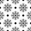 Snowflake seamless pattern Merry Christmas and Happy New Year winter holiday background decorative paper vector Royalty Free Stock Photo