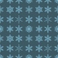 Snowflake seamless pattern Merry Christmas and Happy New Year winter holiday background decorative paper vector Royalty Free Stock Photo