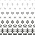 Snowflake seamless pattern. Repeating fades degrade snowflakes background. Repeated fadew geometric texture. Gradation faded