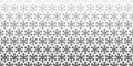 Snowflake seamless pattern. Repeating fades degrade snowflakes background. Repeated fadew texture. Gradation faded prints