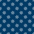 Snowflake seamless pattern. Royalty Free Stock Photo
