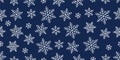 Snowflake seamless pattern. Vector snowflakes geometric background, simple line various shapes