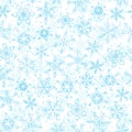 Snowflake seamless pattern. Winter vector background Royalty Free Stock Photo