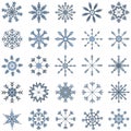 Snowflake set colroful