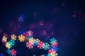 Snowflake Shape Bokeh Effect Christmas New Year Background Royalty Free Stock Photo