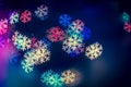 Snowflake Shape Bokeh Effect Christmas New Year Background Royalty Free Stock Photo