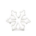 Snowflake shaped cookie cutter isolated