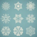 Snowflake shapes Royalty Free Stock Photo