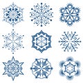 Snowflake shapes Royalty Free Stock Photo