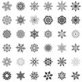 Snowflake shapes Royalty Free Stock Photo