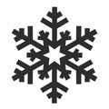 Snowflake silhouette vector icon