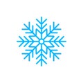 Snowflake silhouette weather icon. Flat vector illustration