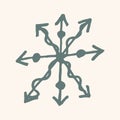 Snowflake simple doodle illusatration