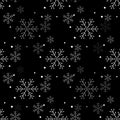 Snowflake simple seamless pattern. Abstract wallpaper, wrapping decoration. Symbol of winter, Merry Christmas holiday