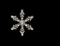 Snowflake, single jeweled Royalty Free Stock Photo