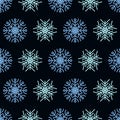 Seamless background with snowflakes