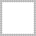 Snowflake square frame. Winter snowflake round border.