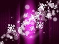 Snowflake Stage Represents Ice Crystal And Celebrate
