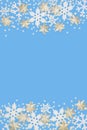 Snowflake and Star Christmas Background Royalty Free Stock Photo