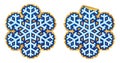Snowflake sticker (vector)
