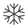 Snowflake symbol for christmas on white background vector Royalty Free Stock Photo