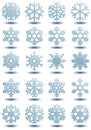 snowflake  symbol on isolated white Royalty Free Stock Photo