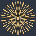Snowflake symmetrical crystal mandala, single icon, illustration for decorative design