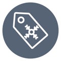 Snowflake, tag Isolated Vector icon which can easily modify or edit Royalty Free Stock Photo