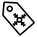 Snowflake, tag Isolated Vector icon which can easily modify or edit Royalty Free Stock Photo